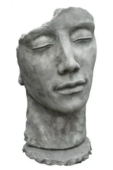 Steinfigur | Gesicht "Mann" inkl. Platte | H. 115 cm